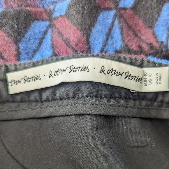 & Other Stories Wool Midi Length Scandinavian Blanket Skirt - Picture 5 of 7